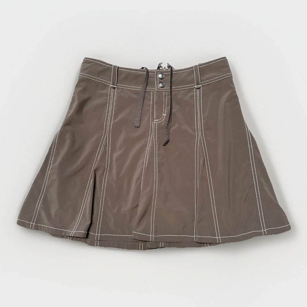 Athleta Size 4P Whatever A-Line Skirt Skort Brown 39233 Athletic Gym Tennis
